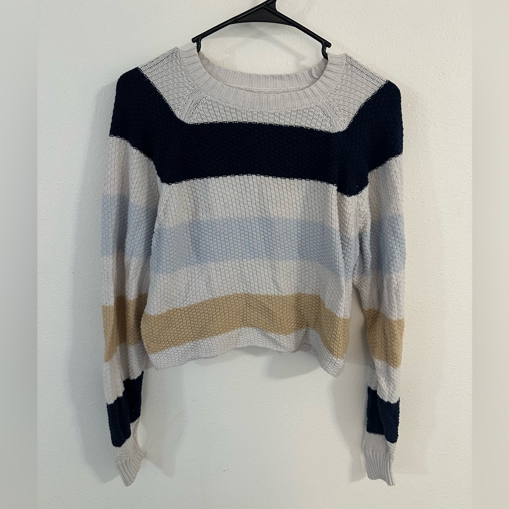Hollister Striped Sweater - Navy, Light Blue, Beige